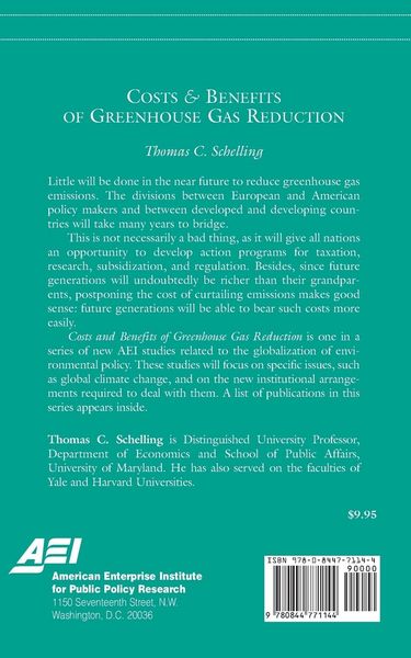 Produktbild: Costs and Benefits of Greenhouse Gas Reduction (AEI Studies on Global Environmental Policy)
