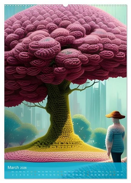 Produktbild: Nature's Stitches (High Quality Premium Wall Calendar 2026 DIN A2 portrait),CALVENDO 12 Month Wall Calendar