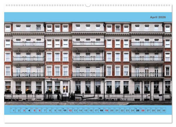 Produktbild: London Fassade 2026 (hochwertiger Premium Wandkalender 2026 DIN A2 quer), Kunstdruck in Hochglanz