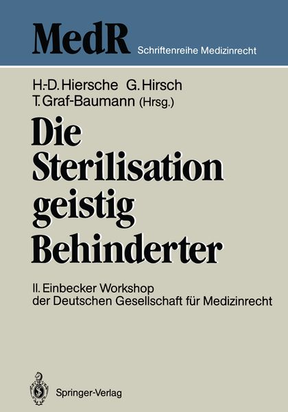 Produktbild: Die Sterilisation geistig Behinderter