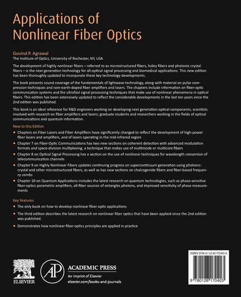 Produktbild: Applications of Nonlinear Fiber Optics