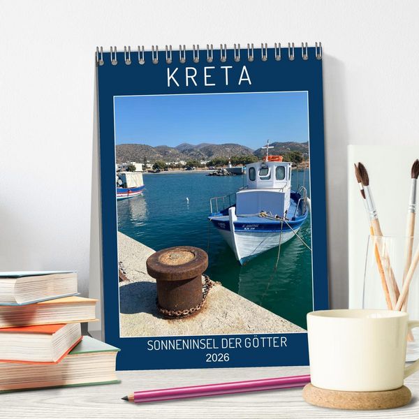Produktbild: KRETA SONNENINSEL DER G&Ouml;TTER (Tischkalender 2026 DIN A5 hoch), CALVENDO Monatskalender