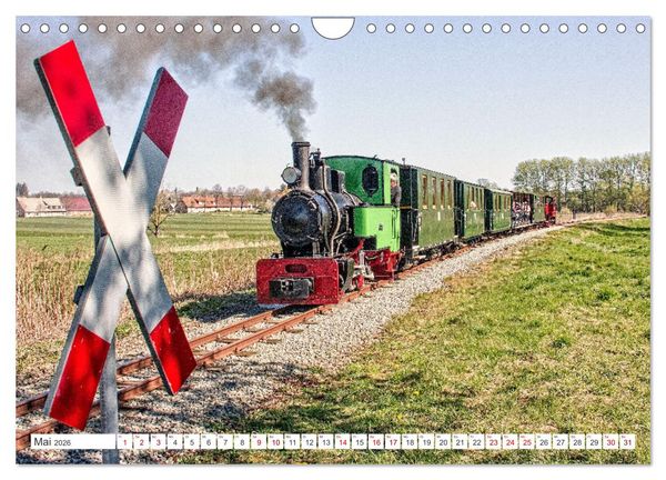 Produktbild: De L&uuml;tt Kaffeebrenner &ndash; Impressionen einer Mecklenburger Kleinbahn (Wandkalender 2026 DIN A4 quer), CALVENDO Monatskalender
