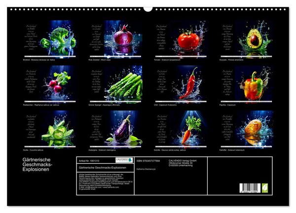 Produktbild: G&auml;rtnerische Geschmacks-Explosionen (Wandkalender 2026 DIN A2 quer), CALVENDO Monatskalender