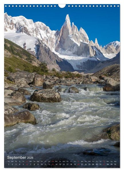 Produktbild: Majestic Mountains Cerro Torre & Fitzroy Patagonia / UK-Version (Wall Calendar 2026 DIN A3 portrait), CALVENDO 12 Month Wall Calendar