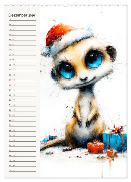 Produktbild: Erdm&auml;nnchen. Kleine Helden des Alltags (hochwertiger Premium Wandkalender 2026 DIN A2 hoch), Kunstdruck in Hochglanz