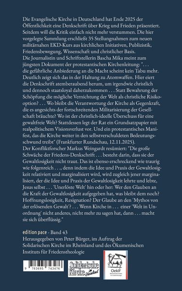 Produktbild: Umdenkschrift zum Evangelischen Diskurs &uuml;ber Krieg und Frieden