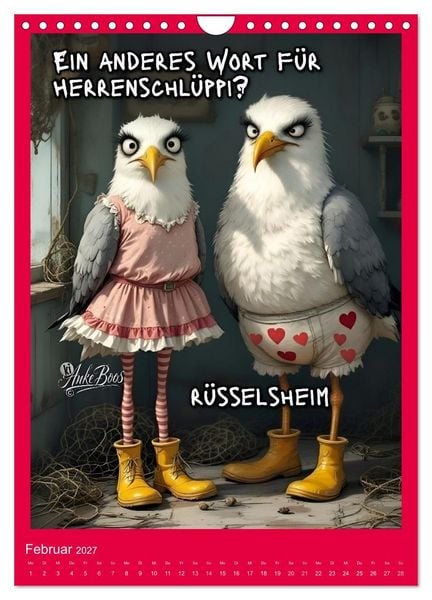 Produktbild: B&ouml;se M&ouml;wen - Moral ist ein Ger&uuml;cht (Wandkalender 2027 DIN A4 hoch), CALVENDO Monatskalender