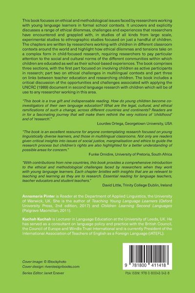 Produktbild: Ethical and Methodological Issues in Researching Young Language Learners in School Contexts