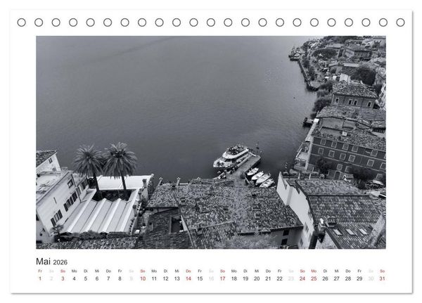 Produktbild: Limone sul Garda schwarzwei&szlig; (Tischkalender 2026 DIN A5 quer), CALVENDO Monatskalender