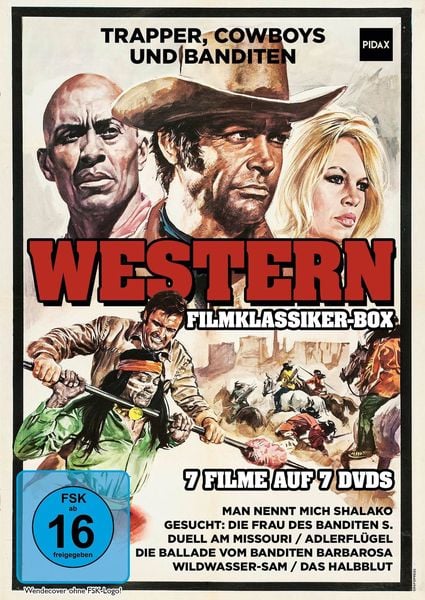 Produktbild: Western Filmklassiker-Box - Trapper, Cowboys und Banditen / Sieben spannende Filmklassiker mit Starbesetzung [7 DVDs]