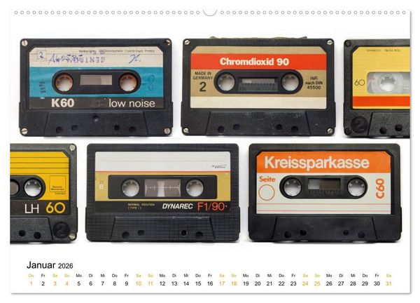 Produktbild: Audio Tapes (Wandkalender 2026 DIN A2 quer), CALVENDO Monatskalender