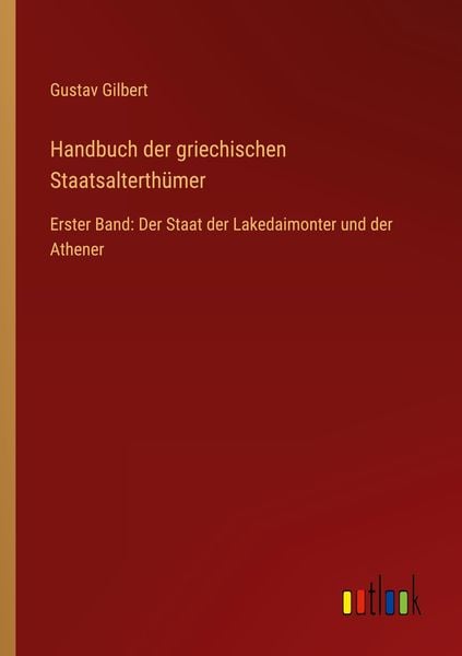 Produktbild: Handbuch der griechischen Staatsalterth&uuml;mer