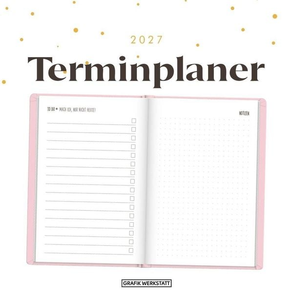 Produktbild: Terminplaner Lederlook 2027 Rosa