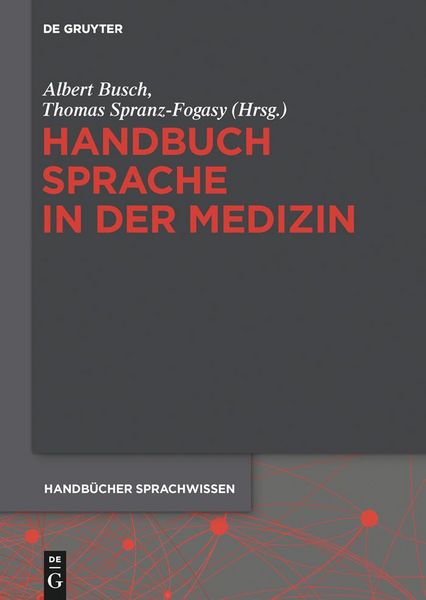Produktbild: Handbuch Sprache in der Medizin