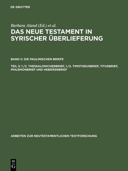 Produktbild: 1./2. Thessalonicherbrief, 1./2. Timotheusbrief, Titusbrief, Philemonbrief und Hebr&auml;erbrief