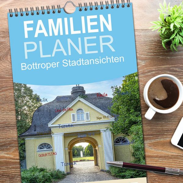 Produktbild: Familienplaner 2026 - Bottroper Stadtansichten mit 5 Spalten (Wandkalender, 21 x 45 cm) CALVENDO