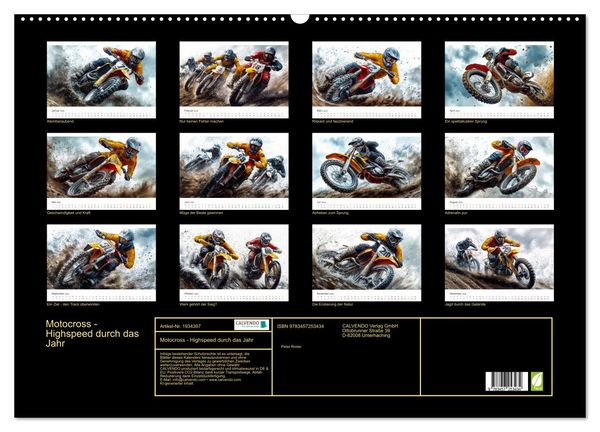Produktbild: Motocross - Highspeed durch das Jahr (Wandkalender 2026 DIN A2 quer), CALVENDO Monatskalender
