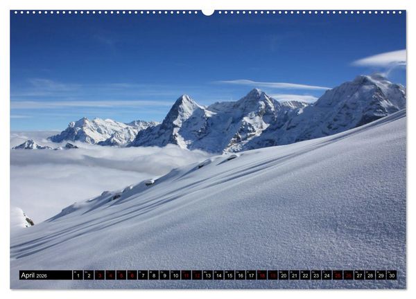 Produktbild: Eiger, M&ouml;nch und Jungfrau 2026 (hochwertiger Premium Wandkalender 2026 DIN A2 quer), Kunstdruck in Hochglanz