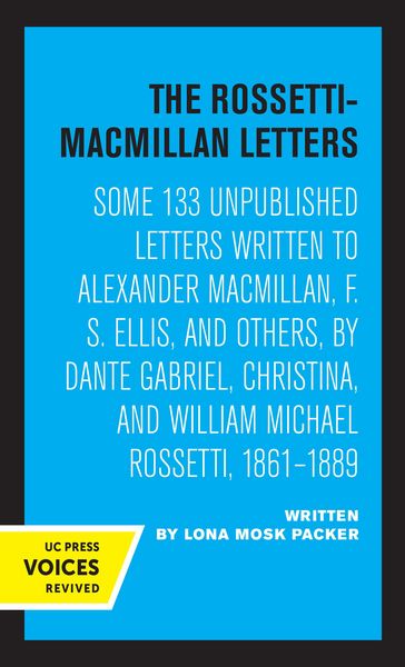 Produktbild: The Rossetti-Macmillan Letters