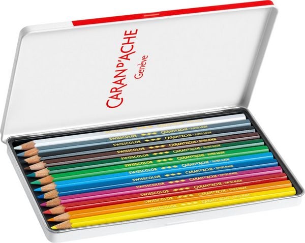 Produktbild: CARAN D'ACHE Farbstifte Swisscolor(TM), 12 Farben