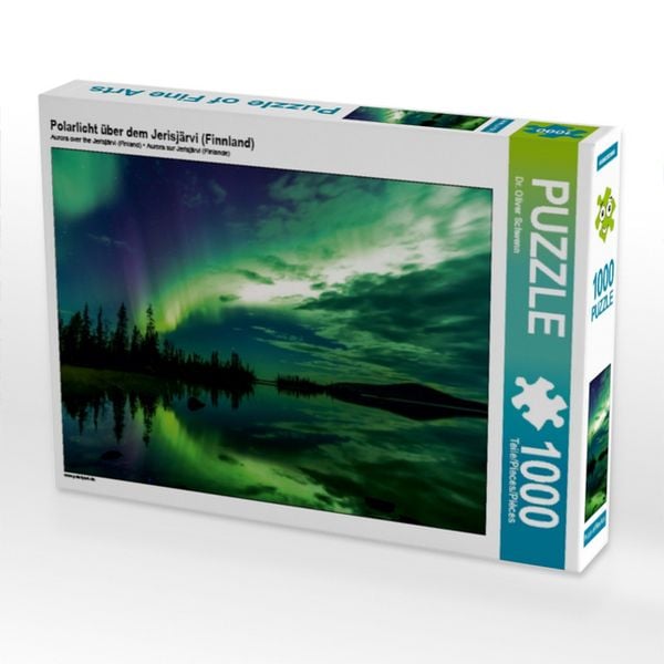 Polarlicht über dem Jerisjärvi (Finnland) (Puzzle)