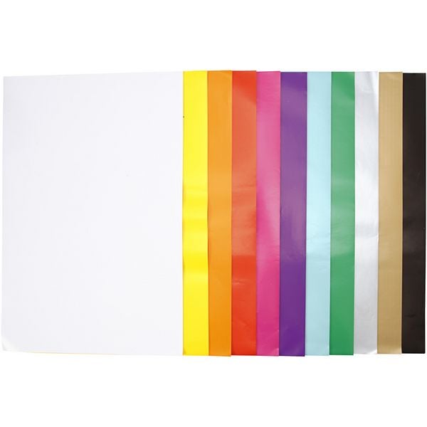 Produktbild: Creativ Company Glanzpapier, Blatt 32x48 cm, 80 g, sortierte Farben, 11x25 Blatt