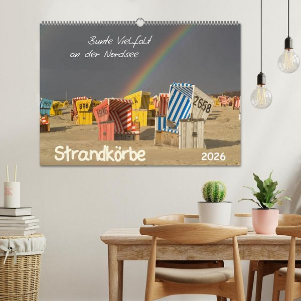 Produktbild: Strandk&ouml;rbe &ndash; bunte Vielfalt an der Nordsee (Wandkalender 2026 DIN A2 quer), CALVENDO Monatskalender