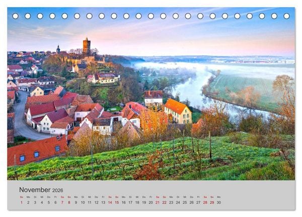 Produktbild: Die Saale Von Franken zur Elbe (Tischkalender 2026 DIN A5 quer), CALVENDO Monatskalender