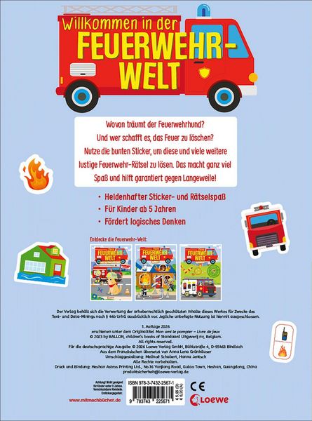 Produktbild: Meine Feuerwehr-Welt - R&auml;tselspa&szlig; mit Stickern