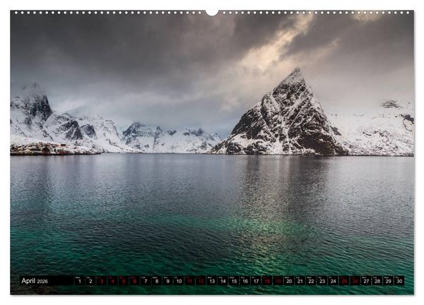Produktbild: Lofoten. Nature Water Light (High Quality Premium Wall Calendar 2026 DIN A2 landscape),CALVENDO 12 Month Wall Calendar