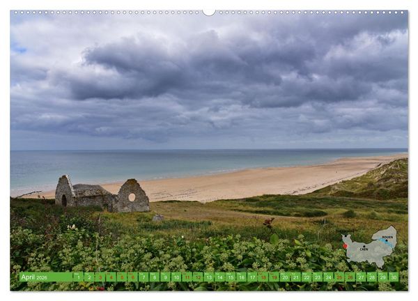 Produktbild: The Coasts of Normandy from Mont Saint-Michel to &Eacute;tretat (High Quality Premium Wall Calendar 2026 DIN A2 landscape),CALVENDO 12 Month Wall Calendar