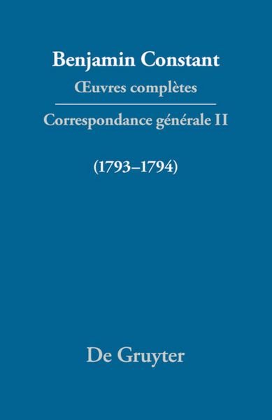 Produktbild: Correspondance 1793&ndash;1794
