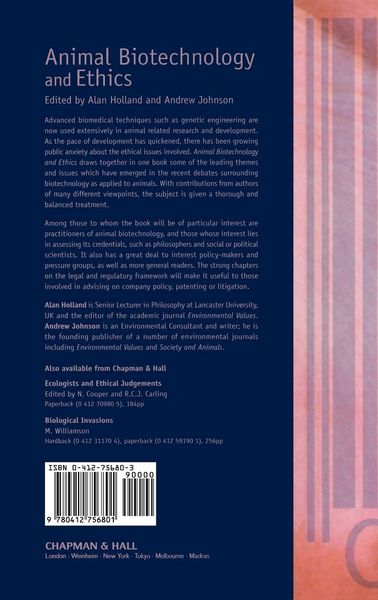Produktbild: Animal Biotechnology and Ethics