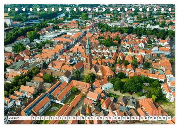 Produktbild: Ein Blick auf Nienburg an der Weser in Farbe (Tischkalender 2027 DIN A5 quer), CALVENDO Monatskalender