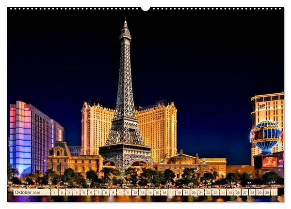 Produktbild: Metropolen der Welt - Skylines in der Nacht (Wandkalender 2026 DIN A2 quer), CALVENDO Monatskalender