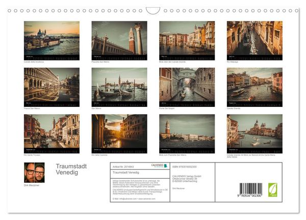 Produktbild: Traumstadt Venedig (Wandkalender 2026 DIN A3 quer), CALVENDO Monatskalender