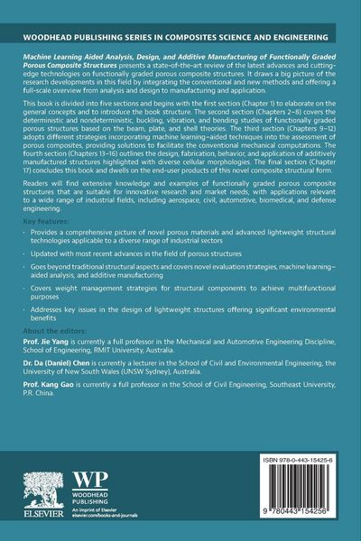 Produktbild: Machine Learning Aided Analysis, Design, and Additive Manufacturing of Functionally Graded Porous Composite Structures
