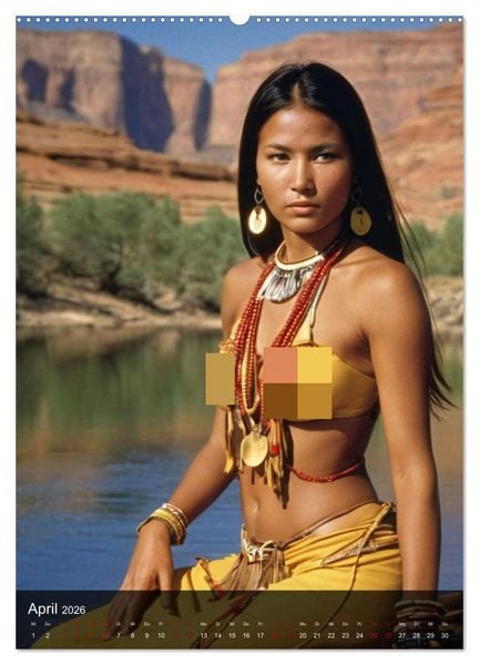 Produktbild: Native American Girls (Wandkalender 2026 DIN A2 hoch), CALVENDO Monatskalender