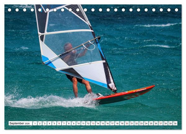 Produktbild: Spektakul&auml;res Wellen- und Windsurfen (Tischkalender 2026 DIN A5 quer), CALVENDO Monatskalender