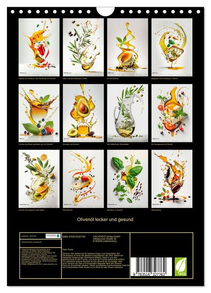 Produktbild: Oliven&ouml;l lecker und gesund (Wandkalender 2026 DIN A4 hoch), CALVENDO Monatskalender