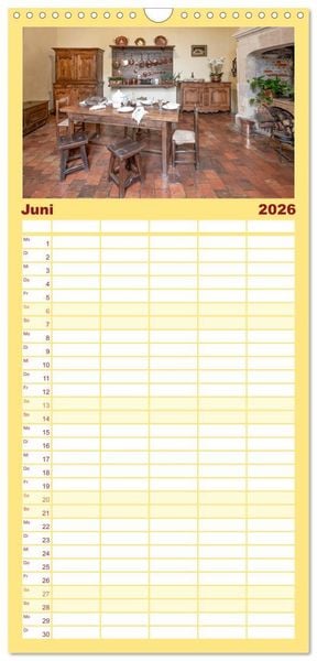 Produktbild: Familienplaner 2026 - F&uuml;rstliche K&uuml;chen und Tafeln mit 5 Spalten (Wandkalender, 21 x 45 cm) CALVENDO