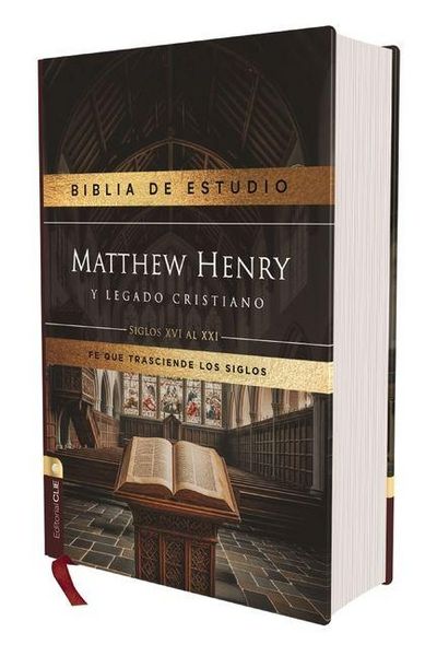 Produktbild: RVR, Biblia de estudio Matthew Henry y legado cristiano, Tapa dura, Interior a dos colores, Comfort Print
