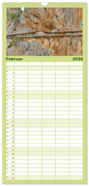 Produktbild: Familienplaner 2026 - Andalusien, blaues Meer und historische Bauwerke mit 5 Spalten (Wandkalender, 21 x 45 cm) CALVENDO