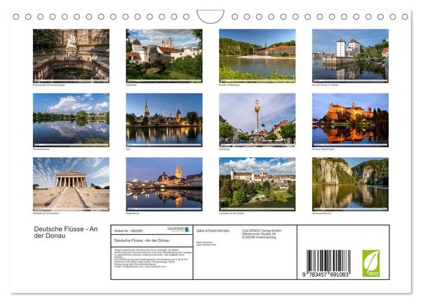 Produktbild: Deutsche Fl&uuml;sse - An der Donau (Wandkalender 2026 DIN A4 quer), CALVENDO Monatskalender