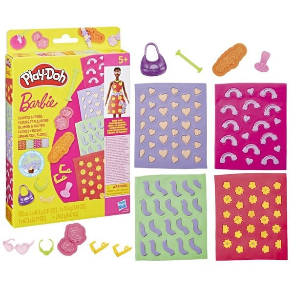 Produktbild: Play-Doh Barbie Spielset Designer Musterb&ouml;gen Sortiment Glitzer und Edelsteine