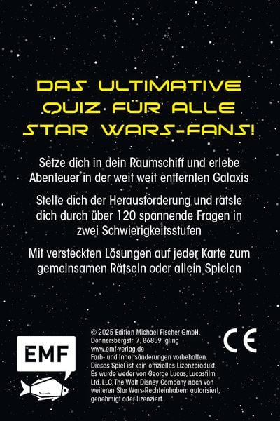 Produktbild: Kartenspiel: Das inoffizielle Quiz f&uuml;r Star Wars-Fans