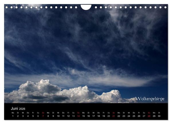 Produktbild: Wolken-Kunstwerke (Wandkalender 2026 DIN A4 quer), CALVENDO Monatskalender