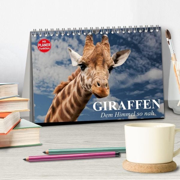 Produktbild: Giraffen. Dem Himmel so nah (Tischkalender 2026 DIN A5 quer), CALVENDO Monatskalender