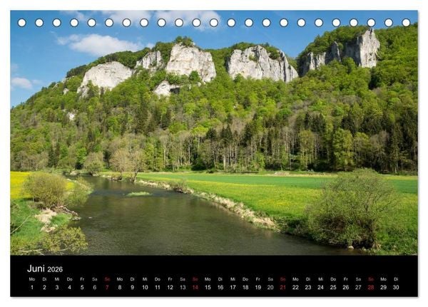 Produktbild: Das Donautal - Wanderparadies auf der Schw&auml;bischen Alb (Tischkalender 2026 DIN A5 quer), CALVENDO Monatskalender